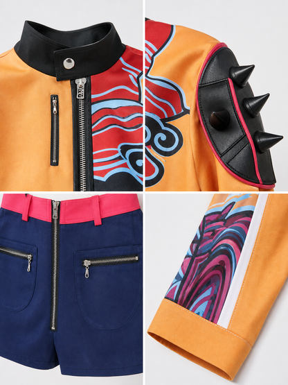 Cosplay Costume: Jacket, Vest, Shorts, and Accessories