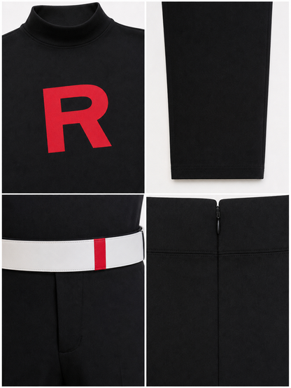 Pokémon Cosplay Costume: Top, Pants, Belt, Gloves