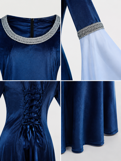 Medieval Dress with Flared Sleeves for Cosplay detail view