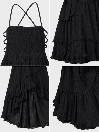 Long Boho-Style Maxi Dress with Open Back