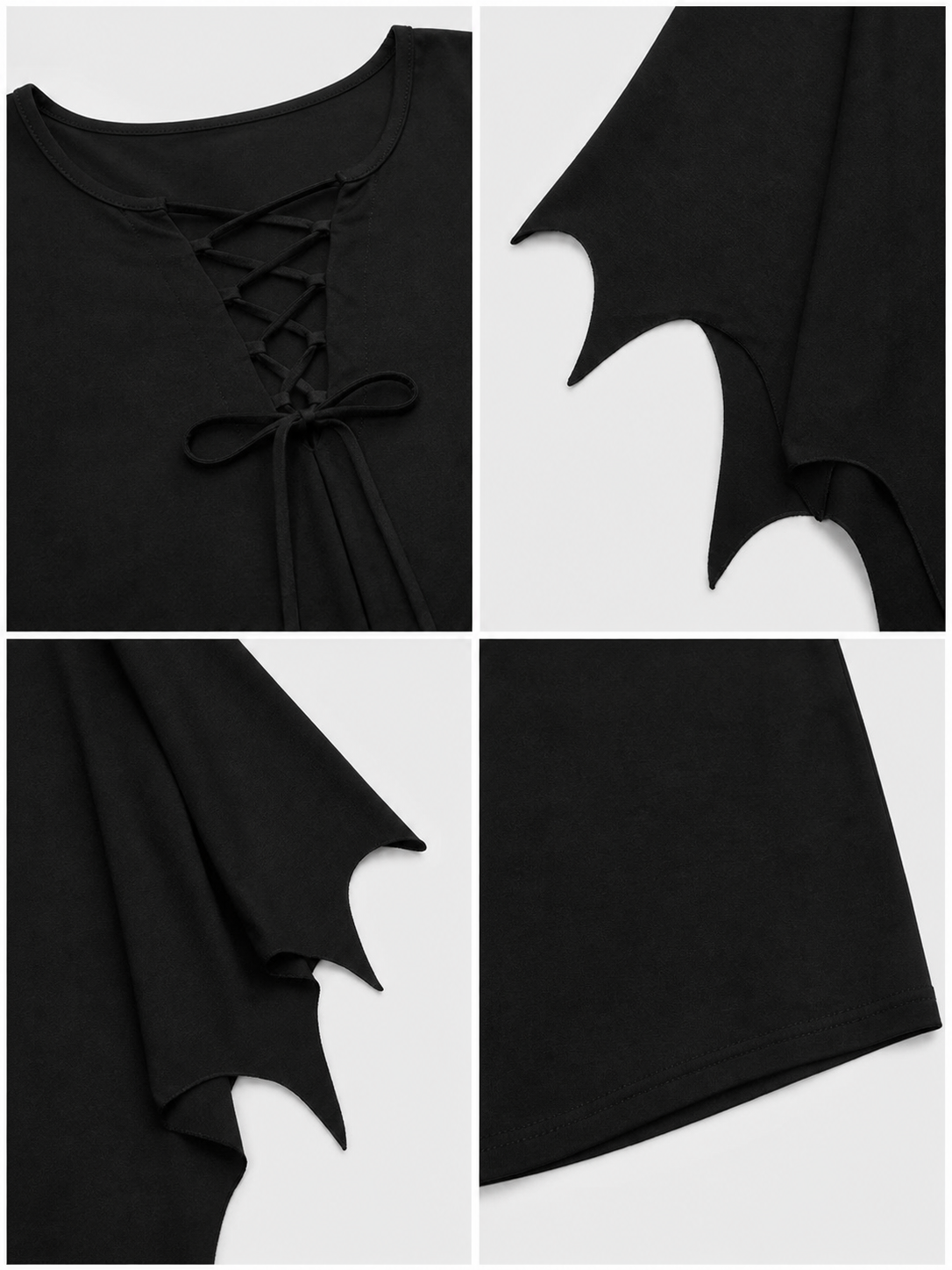 Gothic Dress with Sleeves and Lacing for Cosplay