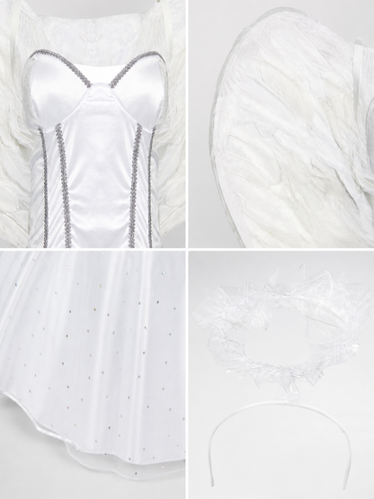 Angel Costume with Wings and Halo
