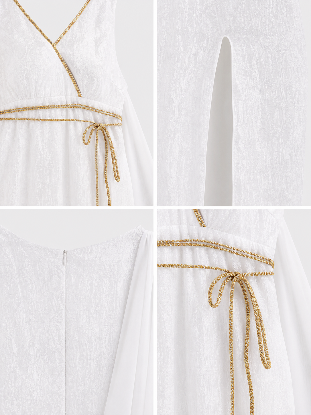Greek-Style Dress with Gold Accents