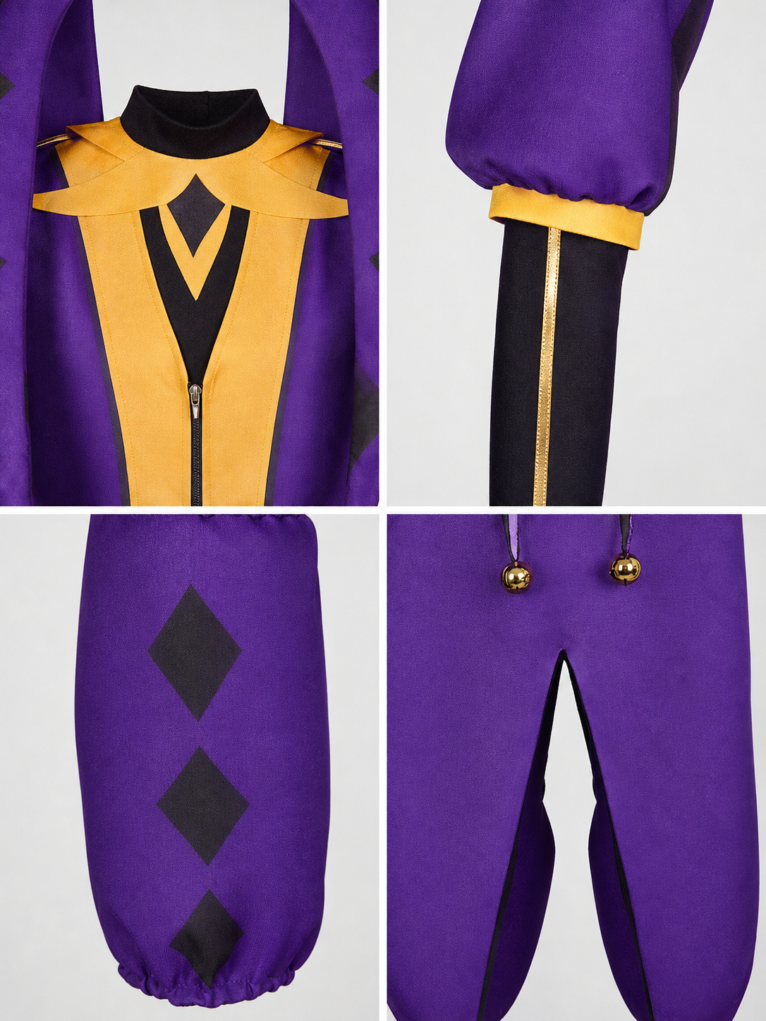 Theatrical Jester-Style Clown Costume