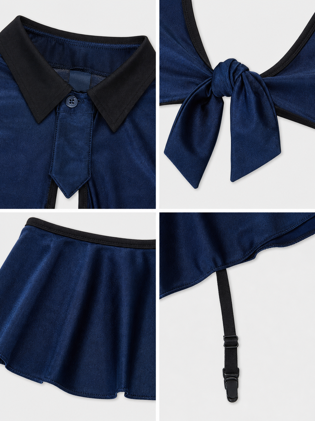 Police-Style Costume: Top, Skirt, and Cap