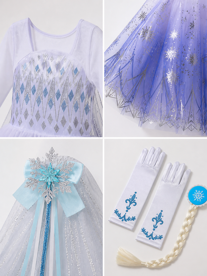 Snow Queen Costume with LED Lights detail view