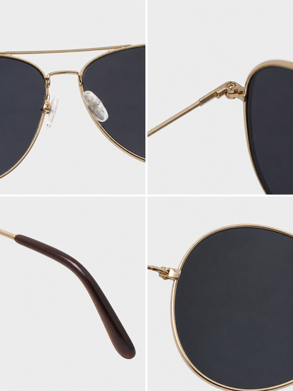 Aviator Sunglasses with Double Bridge