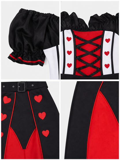 Playing Card Costume with Crown for Cosplay and Performances