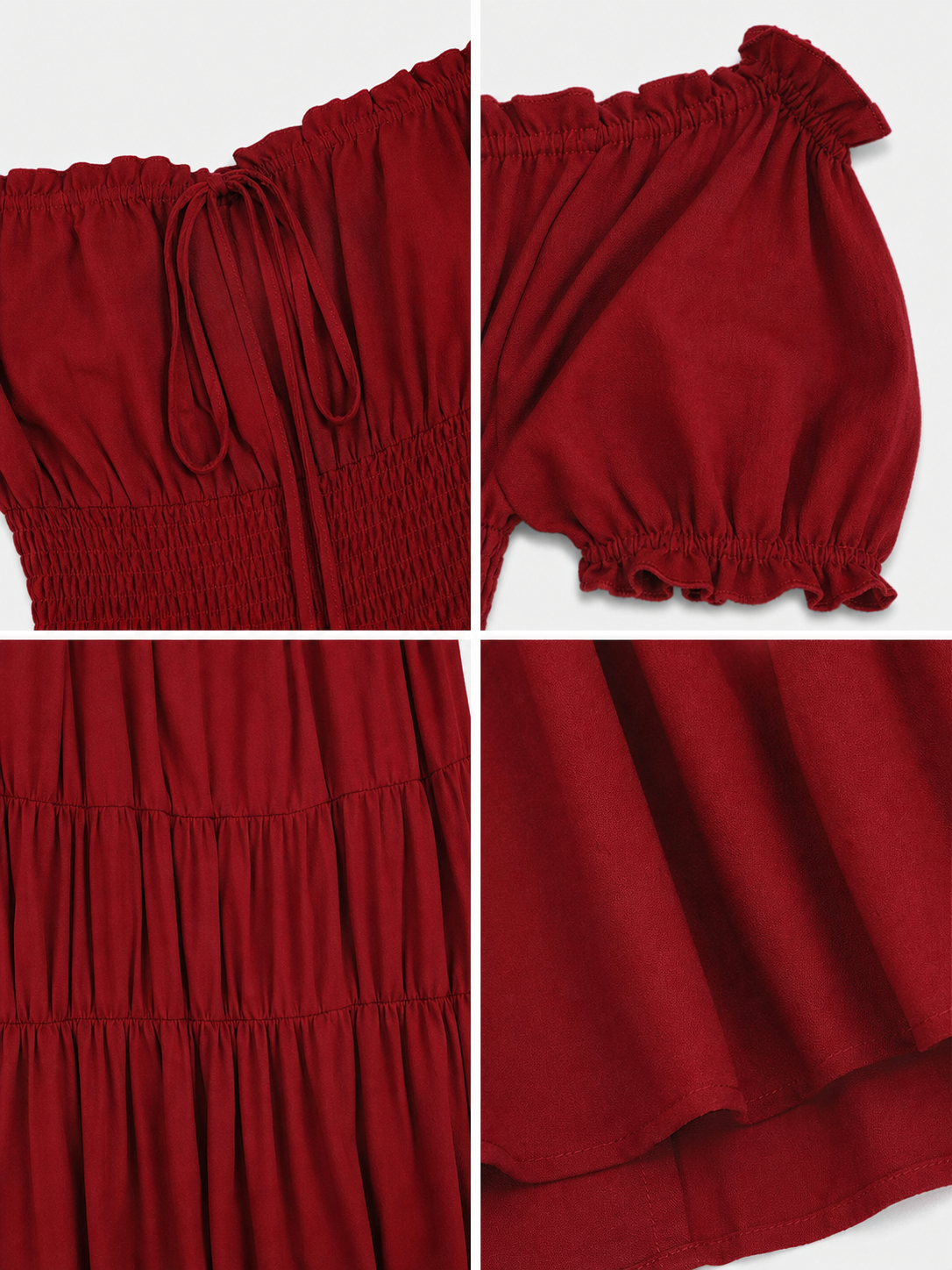 Medieval-Style Dress with a Tiered Skirt