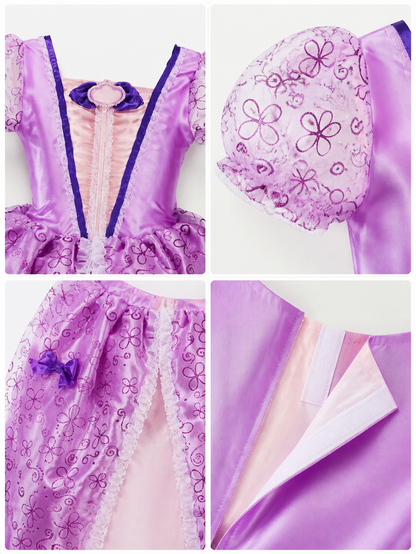 Halloween Princess Costume Dress with Flowers