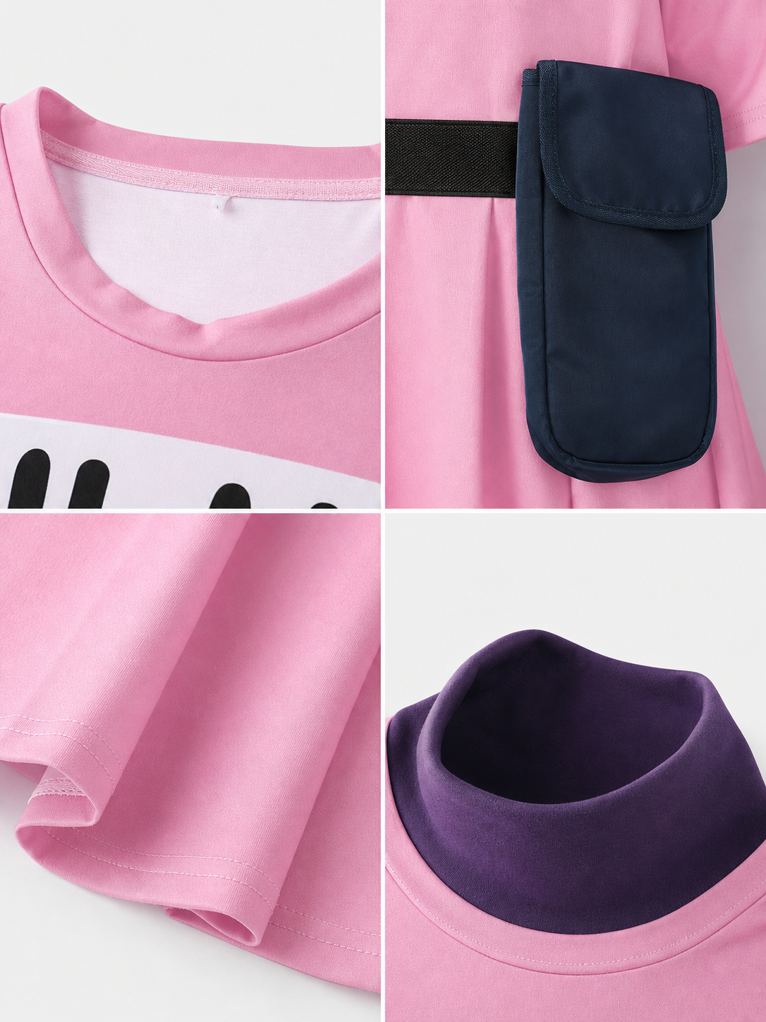Bulma Dragon Ball Z Cosplay Costume, Pink Dress