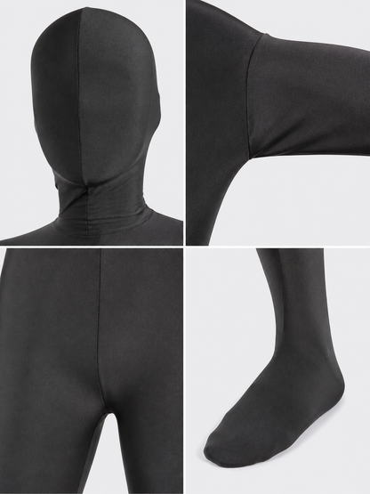 Full-Body Black Invisibility Costume for Cosplay and Stage Performances