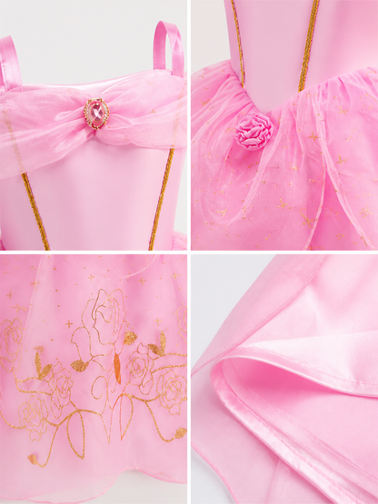 Pink and Gold Princess Costume for Cosplay detail view