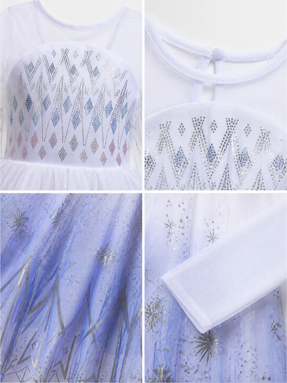 Snowflake Princess Costume Dress for Halloween