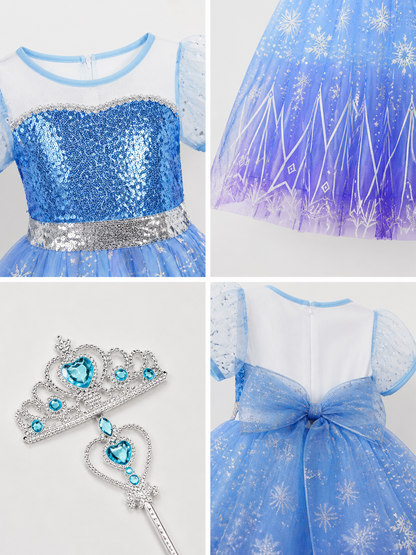 Snow Princess Carnival Costume for Cosplay detail view