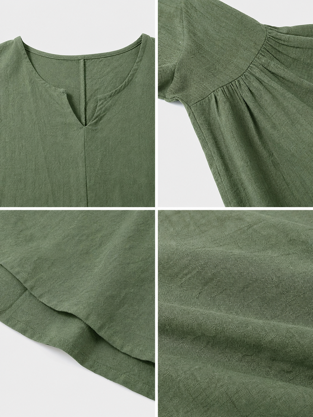 Long Green Retro-Style Dress with Belt