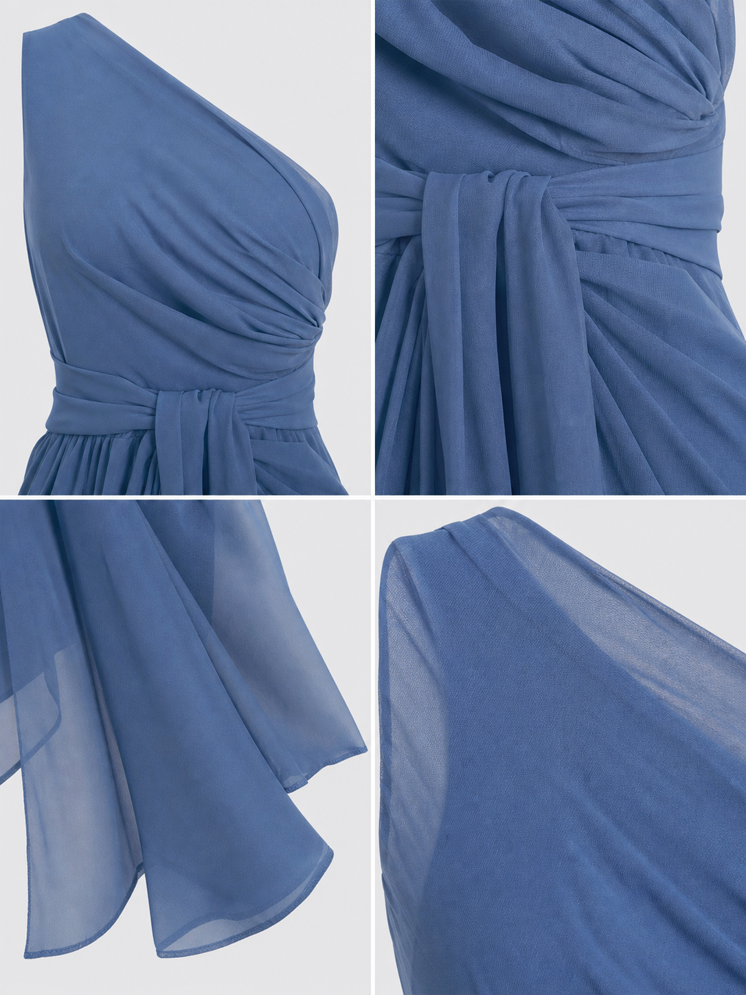 Asymmetrical Floor-Length Evening Dress with Slit