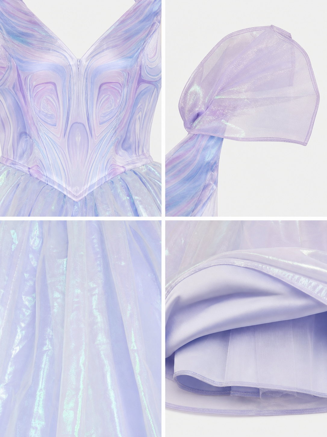 Glinda cosplay dress, purple, with a full skirt