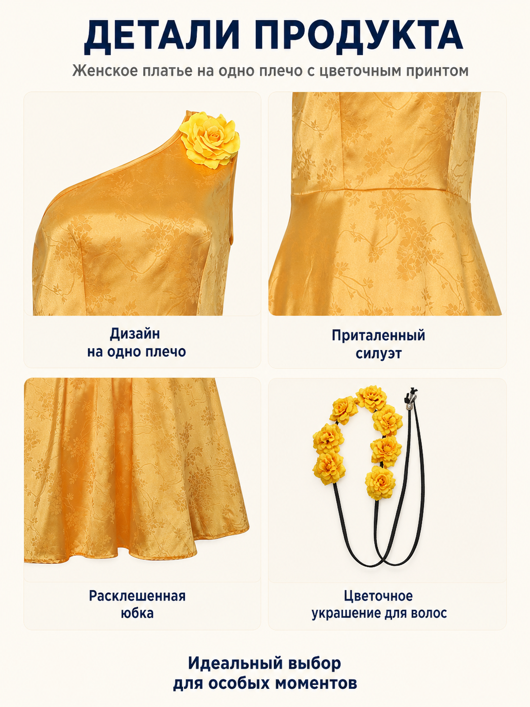 Judy from Zootopia Cosplay Dress, Gold detail view
