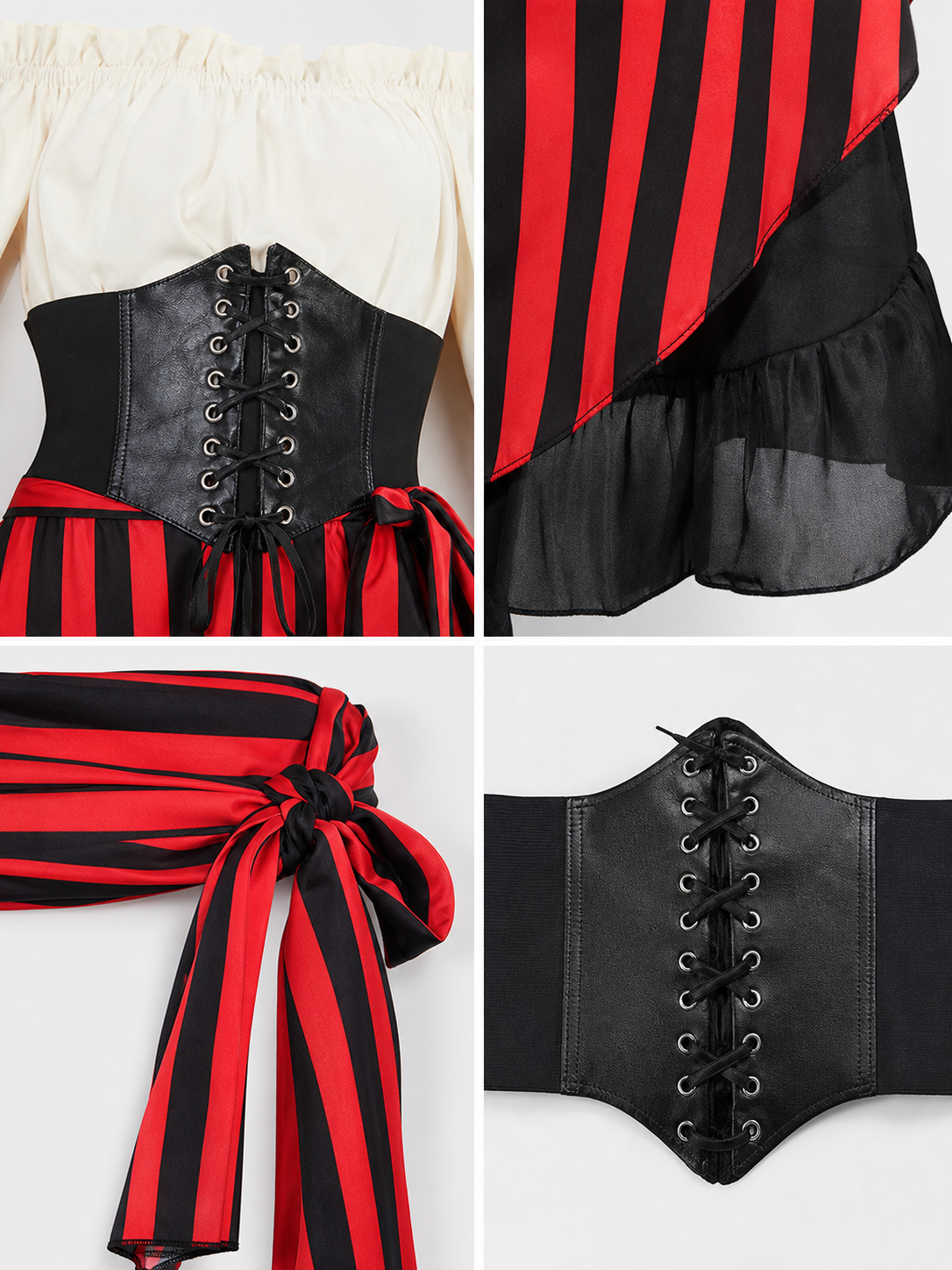 Victorian-style pirate costume set
