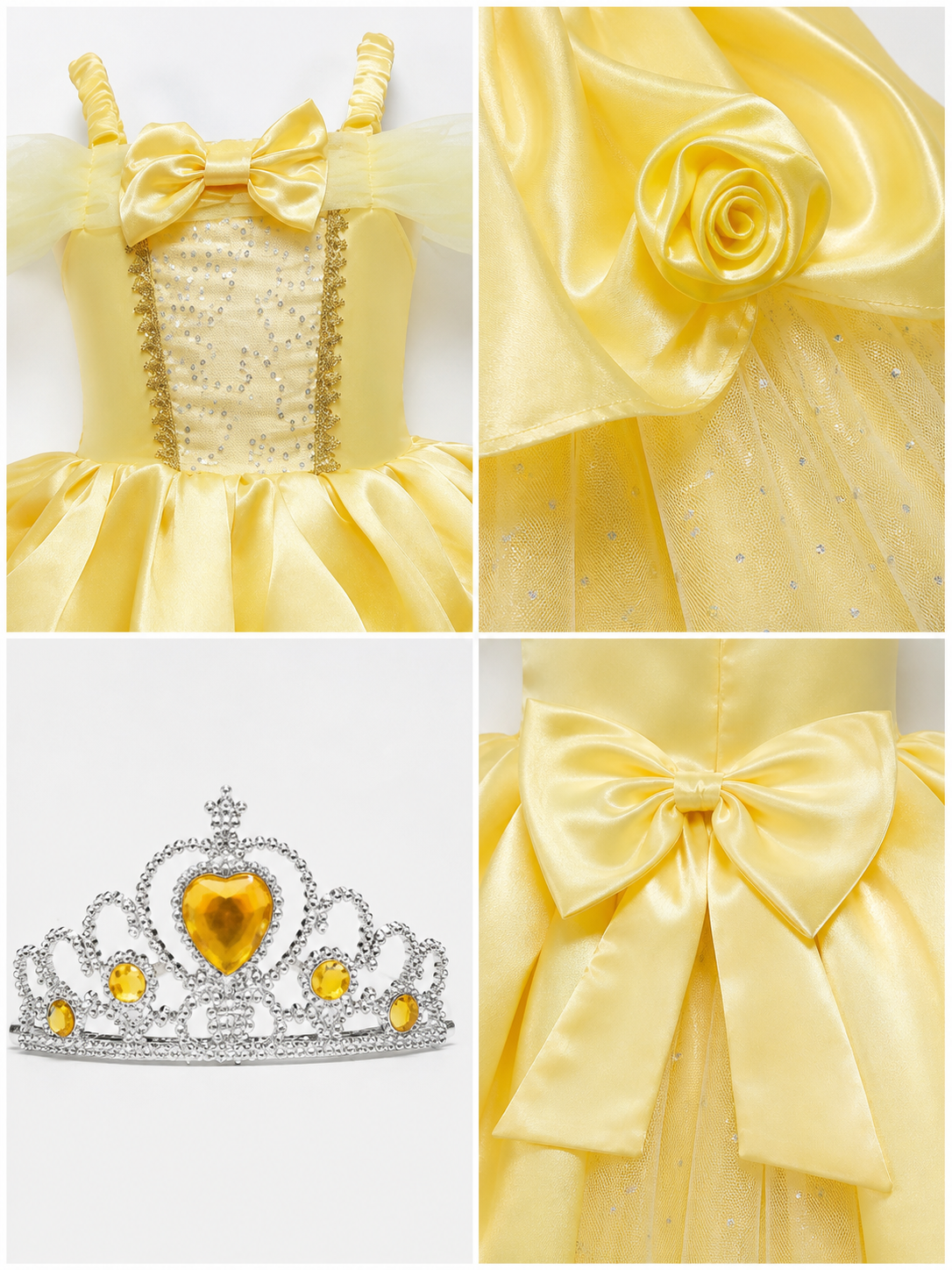 Yellow Princess Costume for Cosplay detail view