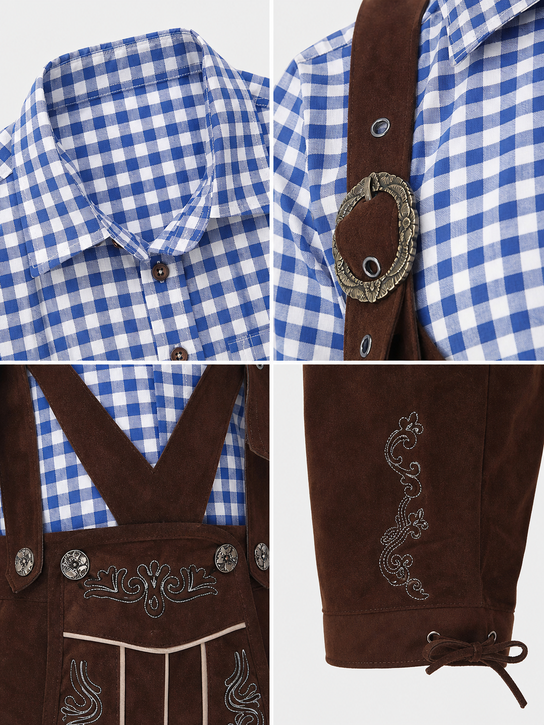 Traditional-style carnival costume with suspenders