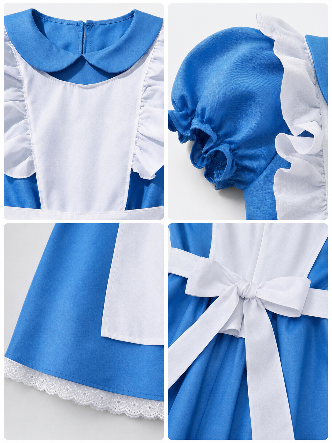 Alice Blue and White Costume Dress with Accessories