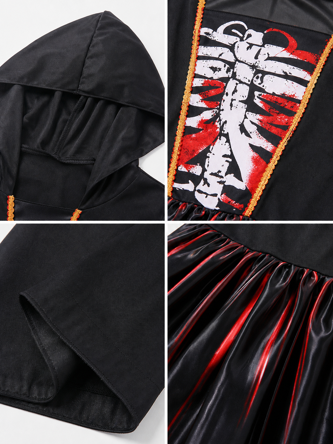 Vampire Cosplay Costume: Hooded Dress