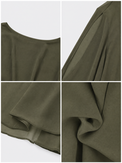Fantasy-Style Dress with a Draped Skirt and Train