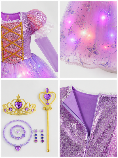 Glowing Princess Costume for Carnival and Cosplay detail view