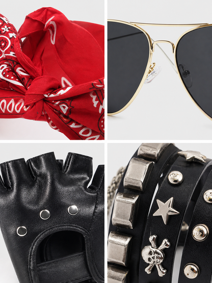 Rock Accessories Set for Cosplay and Themed Parties