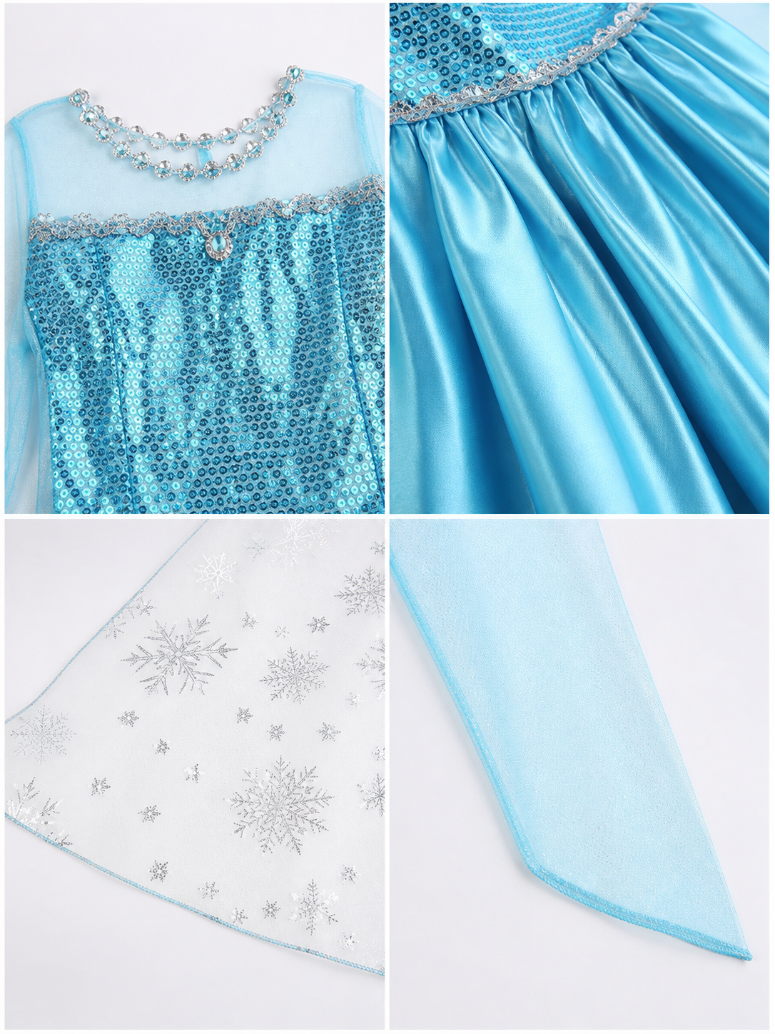 Blue Snow Queen Costume with Accessories