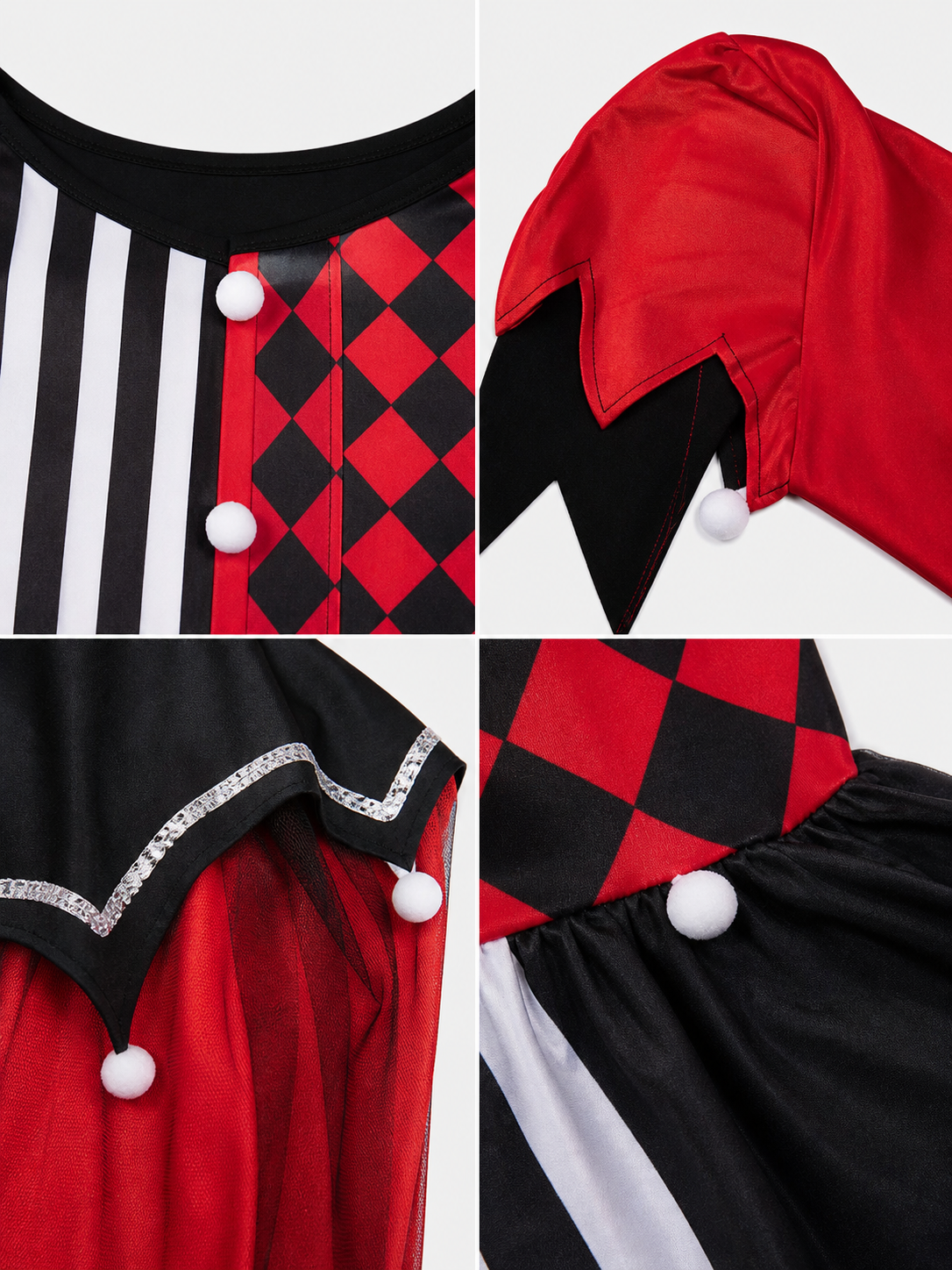 Harlequin Jester Costume for Halloween and the Stage