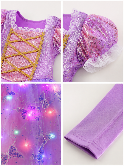 Princess Costume with Glowing Lights detail view