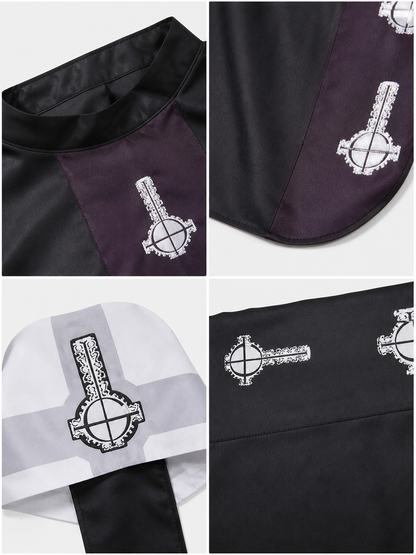 Ghost BC Cosplay Cloak with Hood and Belt
