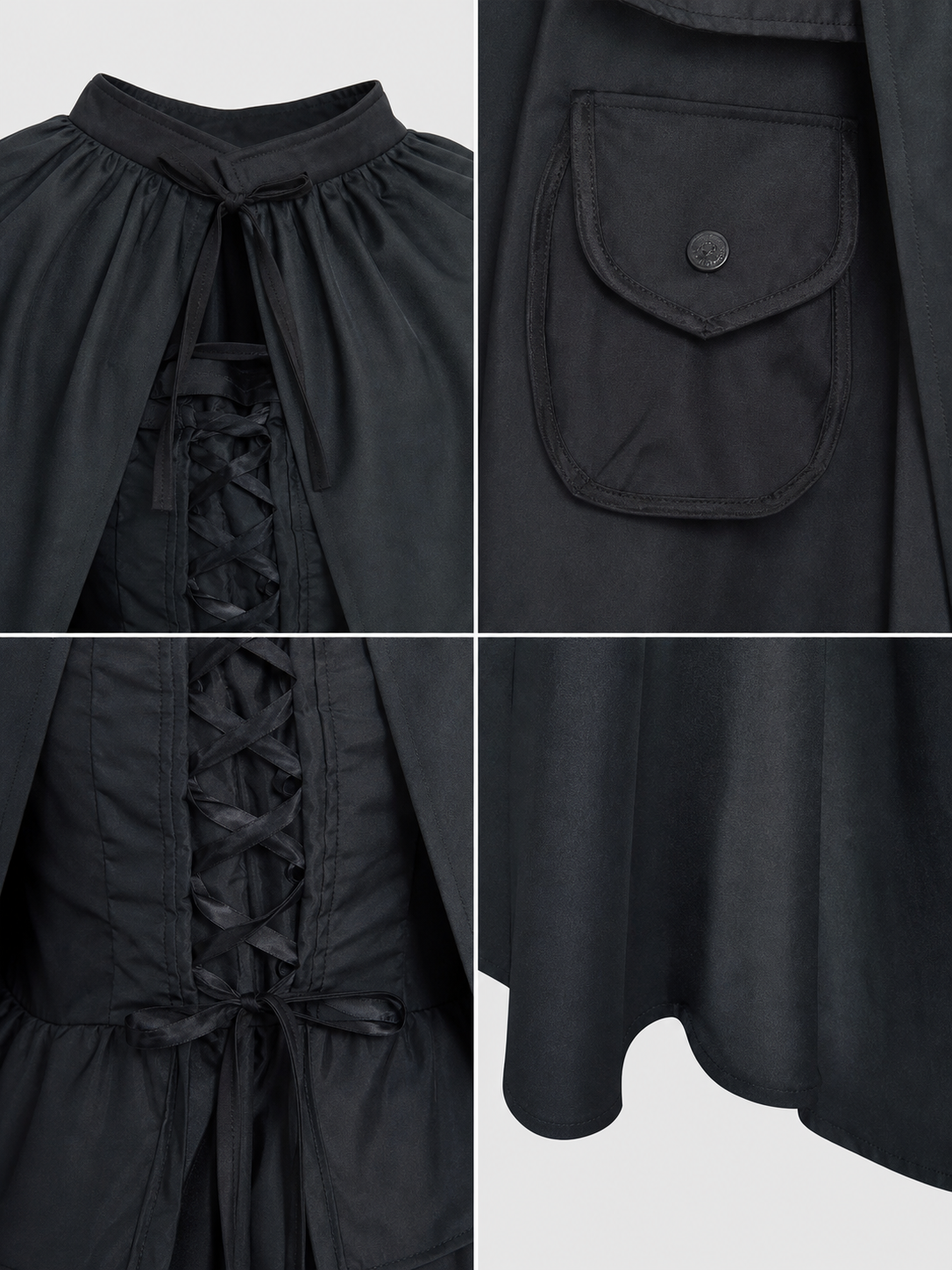 Witch Costume with Cloak and Pointed Hat