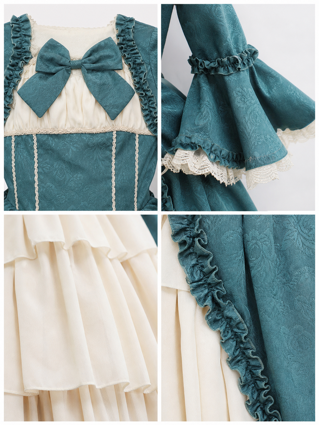 Gothic Victorian-Style Dress with Bow
