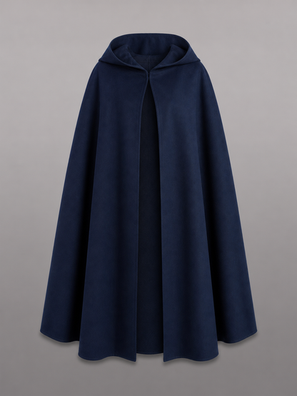 Dark Blue Hooded Costume Cloak