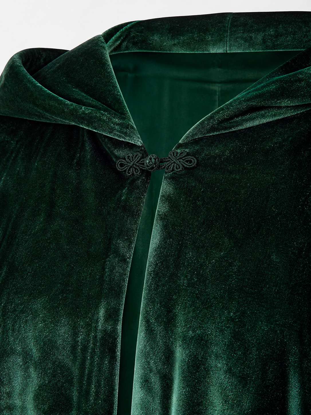 Hooded Dark Green Costume Cloak