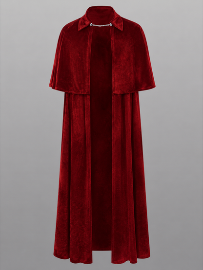 Burgundy Carnival Cloak, Medieval Look