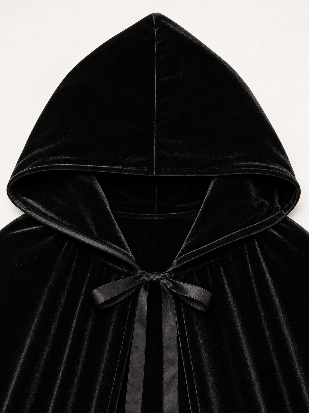 Black Hooded Carnival Cloak 110 cm
