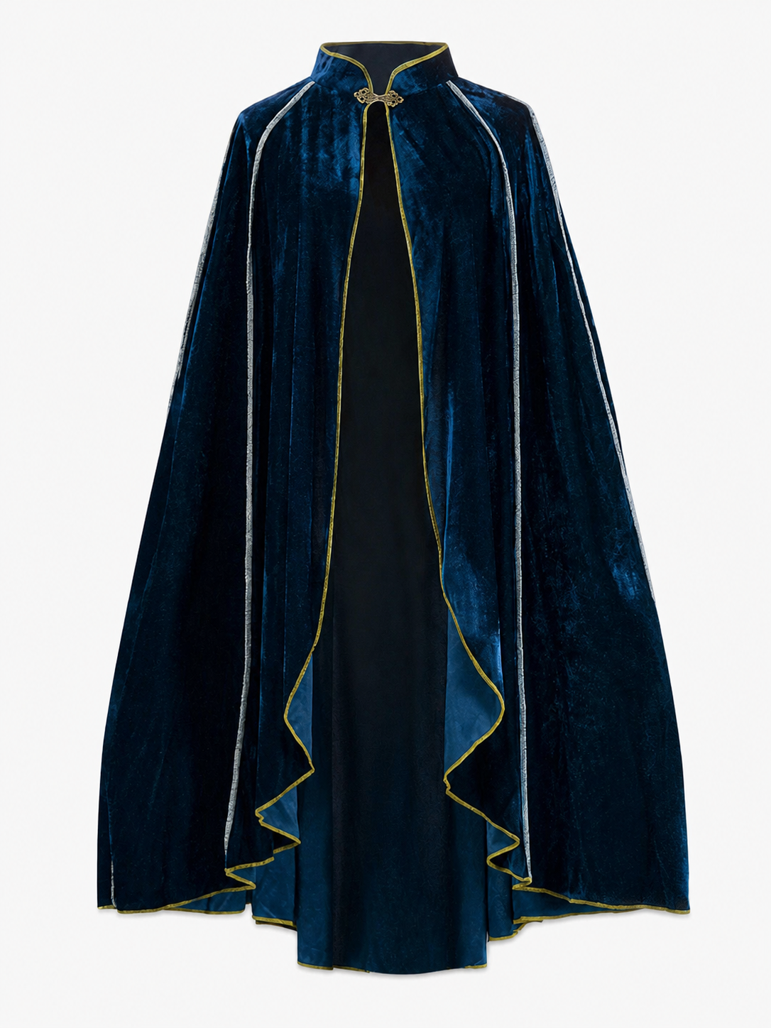 Dark Blue Hooded Costume Cape