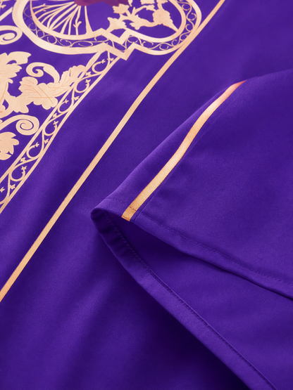 Purple Carnival Cloak with High Collar