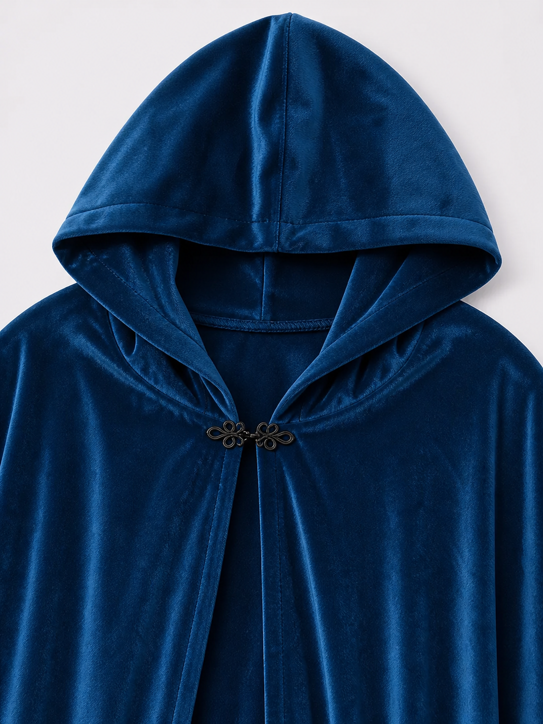 Blue Medieval Hooded Costume Cloak