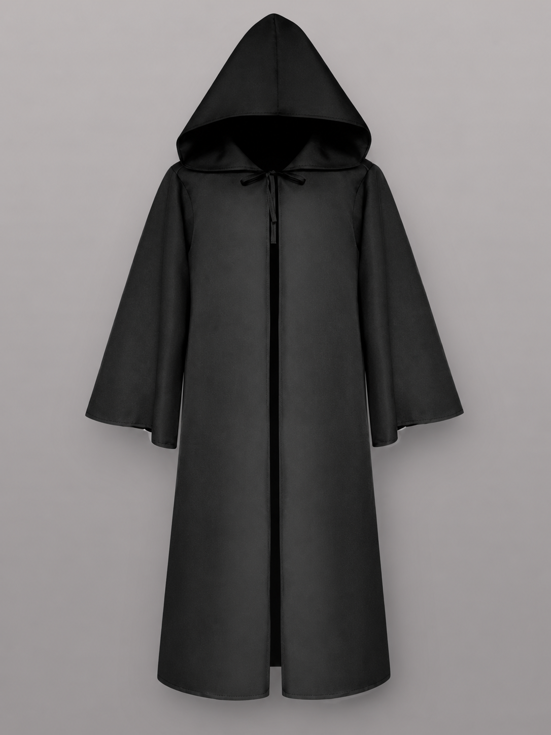 Black hooded carnival cloak for costumes