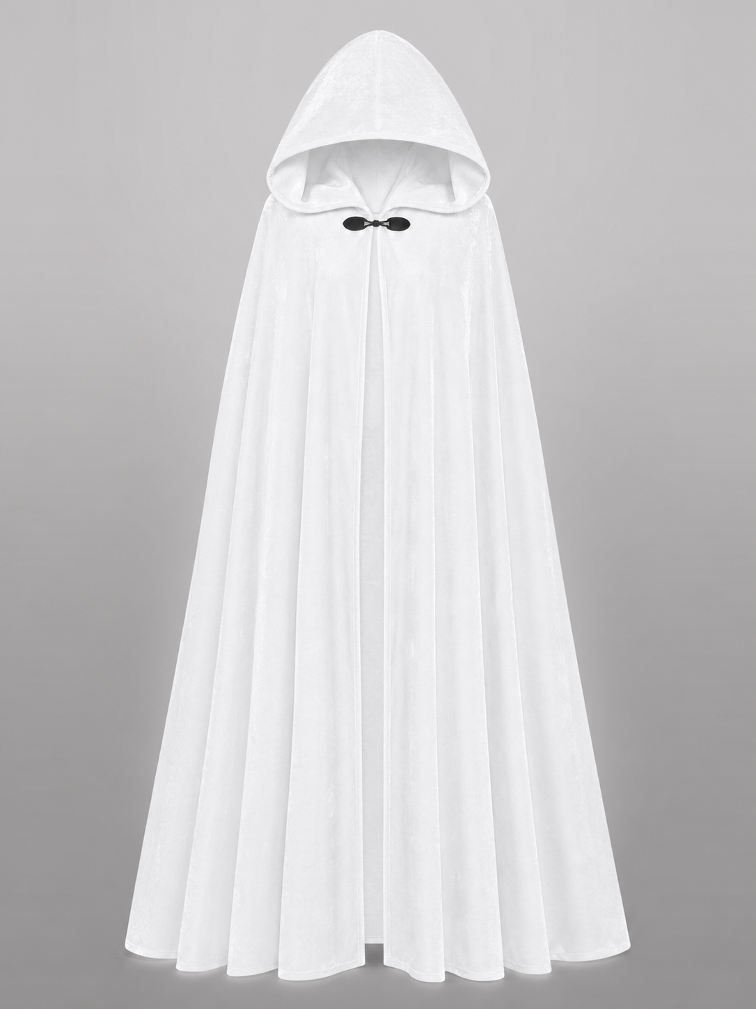 Long White Hooded Carnival Cloak