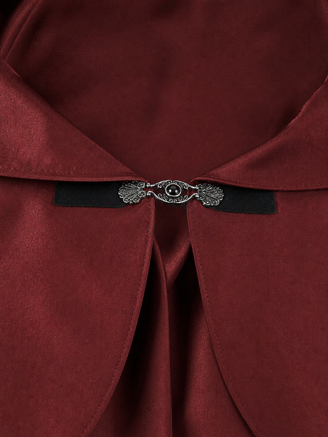 Burgundy Hooded Costume Cloak for Cosplay