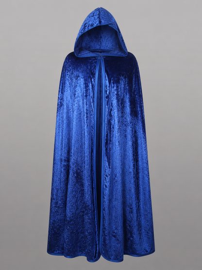 Blue hooded costume cloak for cosplay