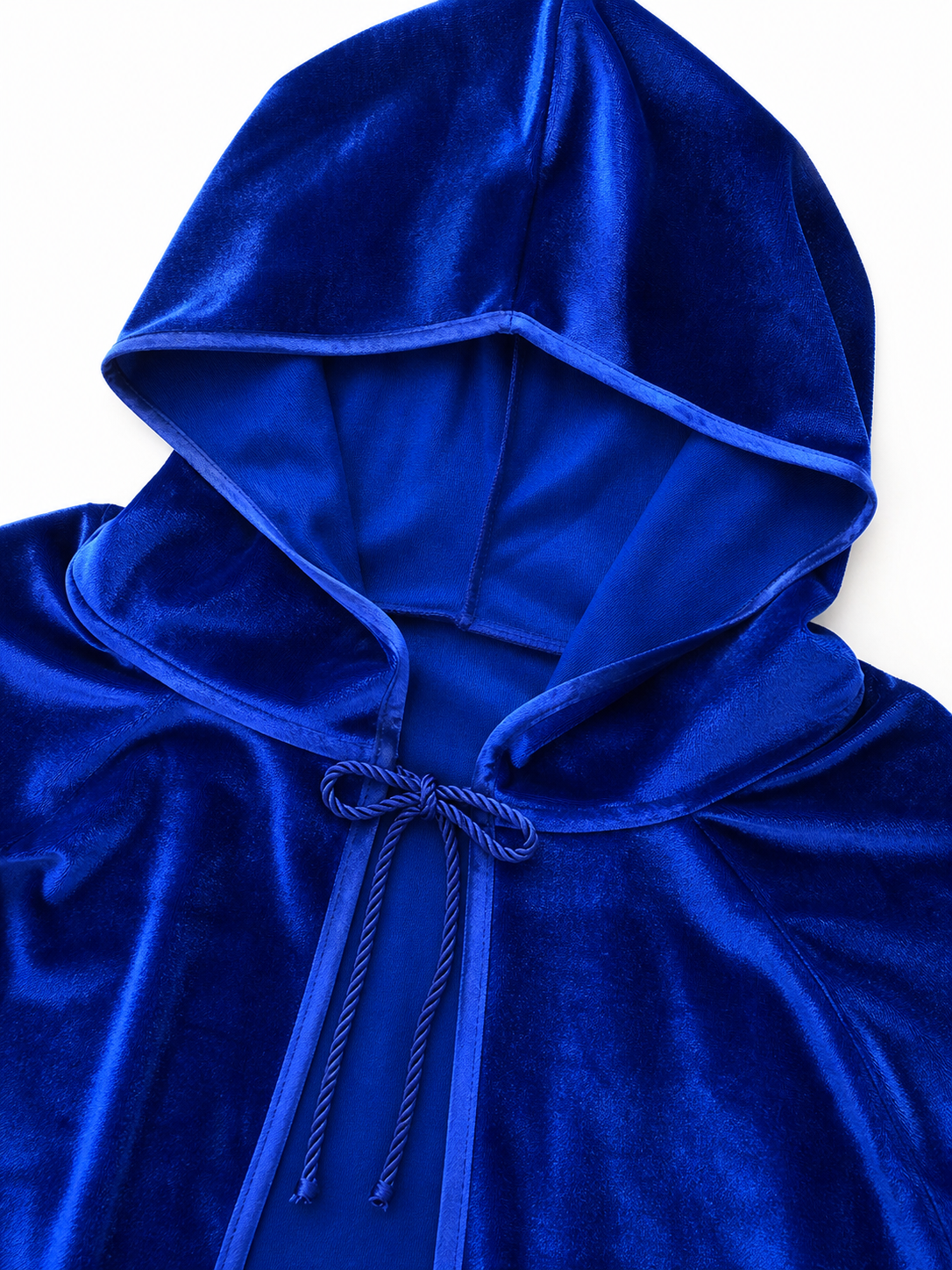 Velvet Hooded Cape, Royal Blue