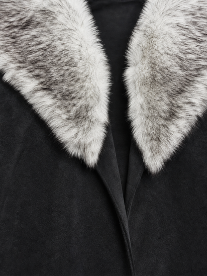 Black Medieval Costume Cape with Collar